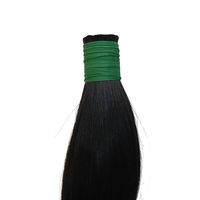 Extensions de cheveux humains vierges noirs naturels lisses en vrac avec pointes pleines