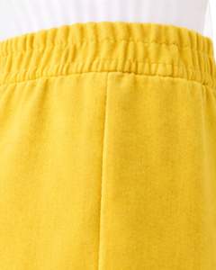 Pantalones Deportivos Cargo de Pierna Ancha Color Amarillo Mostaza para Mujer, Cintura Elástica, Pantalones Casuales de Felpa, Corte Holgado, Ropa Urbana, Cómodos para Invierno - Product Image 5