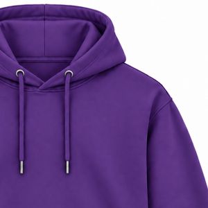 <b>Mens</b> Purple Pullover Hoodie Plain <b>Long</b> <b>Sleeve</b> Casual Sweatshirt Custom Logo Streetwear Sportswear Gym <b>Top</b> Shoukat Apparel - Product Image 3