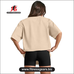 Camiseta de mujer con cuello redondo y manga corta, estampado vaquero arcoíris, ecológica, azul liso, de punto, casual, de ajuste holgado, con bordado de plumas - Product Image 5