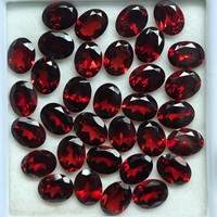 Pierre précieuse grenat rouge naturel du Mozambique, taille ovale facettée, haute qualité, pleochroïque, pour la création de bijoux, vente en gros