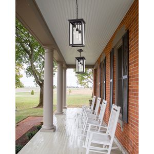 Lámpara Colgante de Exterior 5CCT, Portavelas de Cristal Grande, Linterna de 3 Luces, Bronce Envejecido, Bombillas LED Integradas Incluidas - Product Image 5