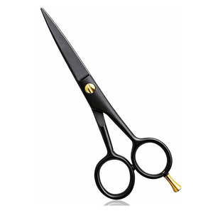 กรรไกรตัดหนวดเครา กรรไกรตัดขนบนใบหน้า พร้อมกระเป๋าสวยงาม กรรไกรตัดแต่งหนวดเครา ใช้สำหรับการดูแลเส้นขน - Product Image 1