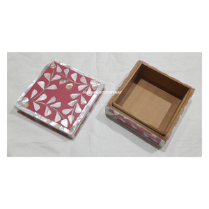 Caja de Joyería de Madera con Madreperla, Diseño Simple y Único, Hecha a Mano, Forma Cuadrada con Superficie Brillante, Ideal para el Día de Acción de Gracias - Product Image 2