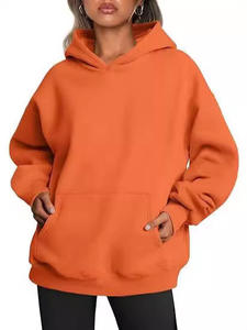 Women's Oversized Hoodie <b>Drop</b> Shoulder Pullover Sweatshirt with Heavyweight Cotton Blend Fabric for Casual Streetwear - Product Image 1