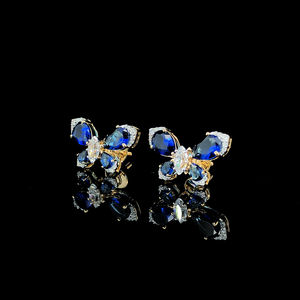 Elegantes pendientes de diamantes cultivados en laboratorio de 18 quilates, color EF, corte brillante redondo, 0.16 ct, claridad VVS VS, joyería fina, pendientes de lujo. - Product Image 2