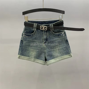 Shorts de Mezclilla Elásticos para Mujer, Estilo Nuevo, Tallas Grandes, para Chicas Gorditas, 2025 - Product Image 2