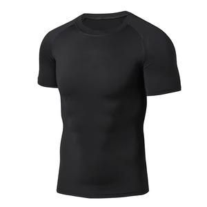T-shirt décontracté pour homme, en tricot uni, à séchage rapide, réfléchissant, pour la course à pied, la remise en forme, l'entraînement en plein air, à manches courtes, respirant - Product Image 3