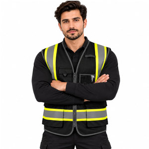 Gilets de sécurité haute visibilité en maille respirante et imperméable, réfléchissants, séchage rapide, personnalisables, protection extérieure, combinaisons de travail pour hommes - Product Image 4