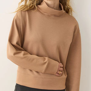 ผู้ผลิตขายส่งเสื้อสเวตเชิ้ตคอเต่าผ้าฝ้ายวินเทจ 100% ระบายอากาศได้ดีสำหรับฤดูหนาว แบบยูนิเซ็กส์สำหรับผู้หญิง - Product Image 6