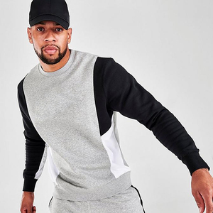 Conjuntos de Sudadera con Capucha y Pantalones Cortos de Bloques de Color Personalizados al por Mayor para Hombre, 2 Piezas, Conjuntos de Chándal con Bordado - Product Image 2