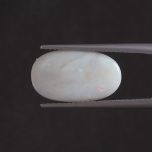 Opale Pierre Précieuse Non Montée 5 Carats Coupe Ovale 17x10mm Taillée à la Main Polie Certifiée IGI Blanche Naturelle Traitée par Cire/Huile - Product Image 3