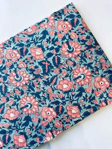 Tissus en coton imprimés au bloc, motifs floraux magnifiques, écologiques, respirants, pour rideaux, sacs et artisanat, couleurs pastel vives - Product Image 2