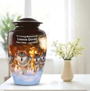 Urna Funeraria Ecológica Estilo Americano Wolf, Recipiente Personalizable para Cenizas de Adultos, Capacidad de 220 Pulgadas Cúbicas - Product Image 2