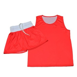 Nuevo Conjunto de Uniforme de Boxeo 2026, Color Sólido, Poliéster, Camiseta sin Mangas y Pantalones Cortos, Transpirable, Elástico, para Adultos, Unisex - Product Image 5