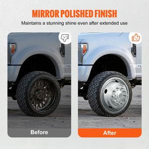 Simuladores de Ruedas para Camioneta de 19.5 Pulgadas y 10 Birlos, Acero Inoxidable 304 con Acabado Pulido Espejo, Kit de 2 Ruedas Delanteras y 2 Traseras - Product Image 5