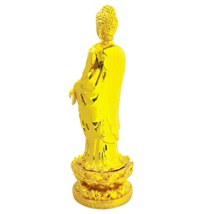 Statue de bouddha personnalisée trophée d'artisanat en métal plaqué or prix spirituel pour les réalisations et décor zen prix de sculpture bouddhiste - Product Image 2
