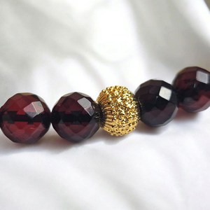 Bracelet élastique en ambre de la Baltique de luxe, pierres précieuses multicolores facettées, cadeau pour femme - Product Image 3