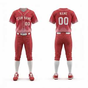 Uniforme de Béisbol Personalizado para Hombre, Jersey Amarillo Sólido de Manga Corta, Transpirable, de Secado Rápido, de Poliéster, para Todas las Temporadas, para Equipos Adultos - Product Image 2