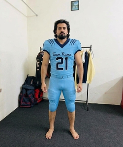Personnalisez votre propre uniforme de football américain, ensemble de vêtements d'équipe respirant en polyester et spandex - Product Image 4