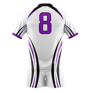 Uniforme de Rugby Personalizado por Sublimación, Jersey Transpirable de Manga Corta y Camiseta para Fútbol, Conjunto de Uniforme Deportivo de Calidad Económica - Product Image 2