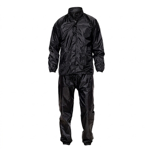 Ensemble coupe-vent et pantalon imperméable en coton, combinaison de pluie zippée pour femmes et hommes, combinaison de pluie imperméable en PVC - Product Image 5