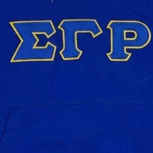Sweat-shirt à capuche bleu royal Sigma Gamma Rho SGRho, vêtements grecs haut de gamme, sweat-shirt élégant pour sororité - Product Image 2
