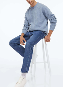 Jeans de Mezclilla Vintage de Alto Rendimiento Hechos a Medida para Hombre, Corte Boyfriend, Cintura Media, Desgastados, Color Claro para Verano - Product Image 3