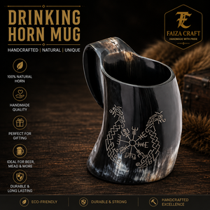 Best Quality Customizable Size Logo Viking <b>Beer</b> Horn Mug Natural Cow Horn Made Drinking Mug Quality Plastic Glasses - Product Image 1