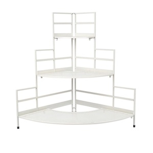 High Selling Metal Corner Plant Stand With Three Tier Curved <b>Shelves</b> For Indoor And Balcony & Garden Decor Customized Size - Product Image 2
