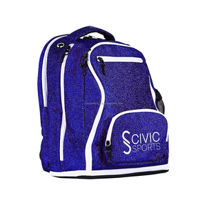 Mochila con purpurina unisex, gran capacidad, poliéster ligero, resistente al agua, diseño de club de porristas, logotipo personalizado, venta al por mayor, más barata - Product Image 5