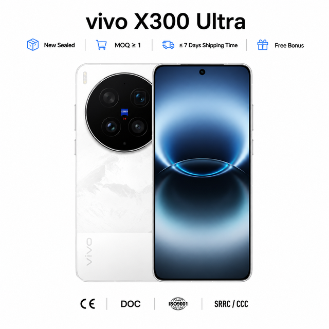 Original vivo X300 Ultra 5G Smartphone 16GB+1TB 200MP ZEISS Imaging Snapdragon 8 Elite Gen5 1.7" 6000mAh 144Hz CDMA