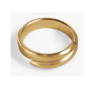 Anillo de Servilleta Metálico Dorado, Circular, para Hotel, Club, Boda, Navidad, Accesorio Festivo para Servilletas de Tela o Papel - Product Image 1