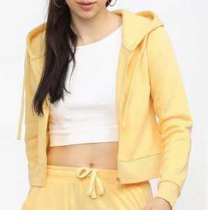 Hoodies Crop Top d'Hiver Style Streetwear avec Logo Frontal, Col à Capuche, Respirant, Polyester/Coton - Product Image 2