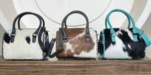 Bolsa de Viaje de Fin de Semana de Diseño Occidental Personalizada 2025, Bolsa de Transporte Mediana de Cuero Vacuno Genuino, Bolsas de Viaje Rápidas para Hombres y Mujeres - Product Image 5