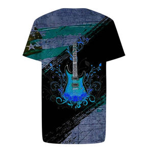 Wholesale Men's V-neck T-Shirt Short Sleeve 100% Cotton Knitted Popular Promotional Te Slim Fit Fitness T-shirt - Product Image 3