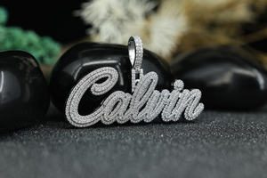 Collier Pendentif Personnalisé en Argent Sterling 925 Effet Diamant Glacé, Bijou Hip Hop de Luxe, Pendentif Personnalisé Entier - Product Image 5