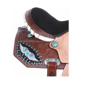 Selle d'équitation anglaise de haute qualité avec arceau en bois, ajustement réglable, légère, en cuir véritable pour usage équestre, prix compétitif - Product Image 1