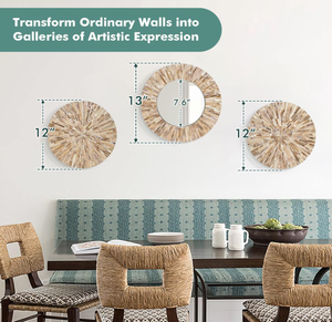 Vietnam Modern <b>MOP</b> Floral Round Mirror Handmade <b>Wall</b> Decor - Product Image 5