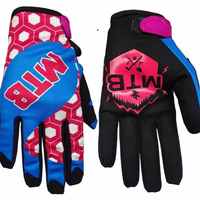 Gants de course MX en cuir personnalisés pour le motocross, le VTT, le BMX, le downhill, le VTT tout-terrain, le cyclisme, antidérapants, coupe-vent, design unisexe à doigts entiers