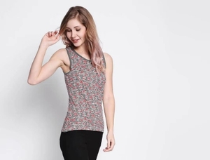 Débardeur tricoté à imprimé floral pour femme, col rond, décontracté, respirant, en spandex et polyester, pour le sport et le yoga - Product Image 6