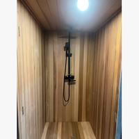 Sauna électrique moderne personnalisé en bois massif et salle de douche froide pour utilisation en parc