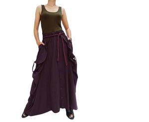 Summer Breeze: pantalones de falda acampanada de rayón de viscosa: pantalones de verano elegantes para mujer para pantalones de verano de estilo sin esfuerzo para mujer. - Product Image 3