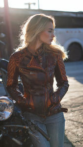 Veste de moto pour femmes, imprimée, hiver, grande taille, respirante, coupe-vent, pour motards - Product Image 6