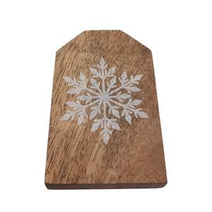 Decoración de Navidad Mango Adorno colgante de madera Brillo blanco Reno Colgante para decoración del hogar Hecho a mano a granel - Product Image 2