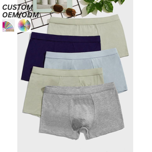 Caleçons mi-hauts en coton pour hommes, respirants, écologiques, doux et confortables, avec logo personnalisé, support OEM ODM, fabrication de marque - Product Image 3