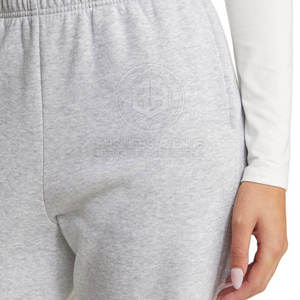 Pantalones Deportivos de Punto Grises para Mujer, Cintura Media, Elásticos, Largos hasta el Tobillo, Corte Holgado, Casuales, para Otoño, 100% Algodón, Forro Polar Transpirable - Product Image 6
