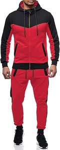 Conjunto Deportivo Urbano para Hombre |   Conjunto Deportivo Slim Fit con Bloques de Color |   Conjunto de Dos Piezas: Chaqueta Bomber Casual con Cierre Completo y Pantalones - Product Image 5