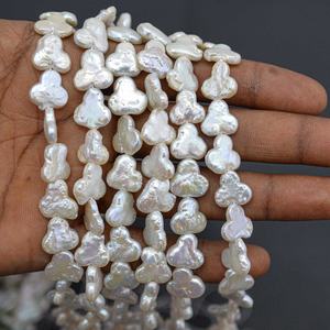 Perlas de Agua Dulce Naturales Blancas de 11 mm y 12 mm, Cuentas Triangulares Irregulares de Fantasía, Piedras Preciosas Lisas, Perlas Reales para la Fabricación de Joyas y Accesorios - Product Image 5