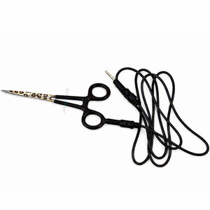 Pince à épiler de précision en acier inoxydable, style amélioré, avec poignée imprimée noire, verrouillable, pour bijouterie et soudure - Product Image 1